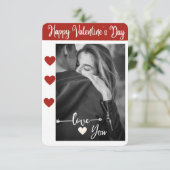 愛するバレンタインの写真カード サンキューカード (スタンド正面)