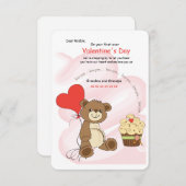 愛するバレンタインデーのカード 招待状 (正面/裏面)