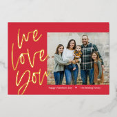 愛するバレンタインデーのカード 箔シーズンカード (正面)