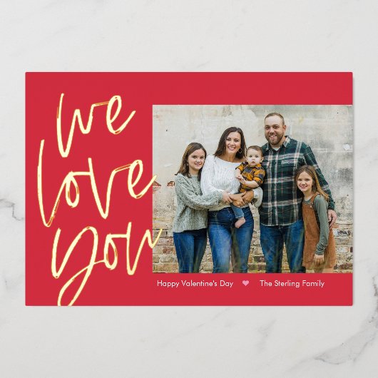 愛するバレンタインデーのカード 箔シーズンカード (正面)