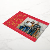 愛するバレンタインデーのカード 箔シーズンカード (回転した状態)