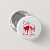 愛するバレンタイン猫ボタン 缶バッジ (正面&裏面)