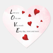 愛するバレンタイン ハートシール (正面)