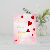 愛するバレンタイン 箔シーズンポストカード (立ち正面)