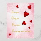 愛するバレンタイン 箔シーズンポストカード (正面)