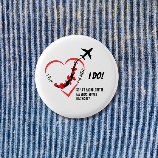 愛するパイロット、エアプレーンハーツ、バチェロレッテパーティ 缶バッジ