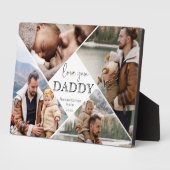 愛するパパの写真コラージュ 父への思い出のプレート オーダーメイド フォトプラーク (側面)