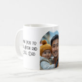 愛するパパへ月へ私のカスタム写真 コーヒーマグカップ (正面左)