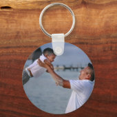 愛するパパパーソナライズされた写真 キーホルダー (裏面)