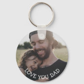 愛するパパパーソナライズされた、フォトキーチェーン キーホルダー (正面)