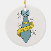 愛するパパ父の日 |オーナメント セラミックオーナメント (裏面)