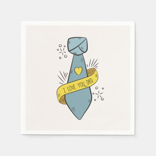 愛するパパ父の日 |ナプキン スタンダードカクテルナプキン (正面)