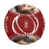 愛するパパ2フォトコラージュ父の日 野球ボール (裏面)