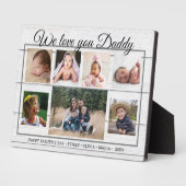 愛するパパ7フォトコラージュ父の日木 フォトプラーク (側面)