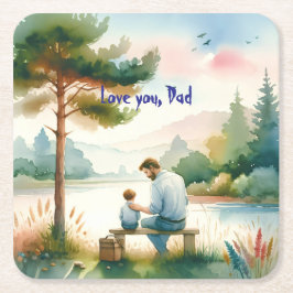 愛するパパ スクエアペーパーコースター
