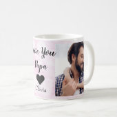 愛するパパ |写真手書き文字 コーヒーマグカップ (正面右)