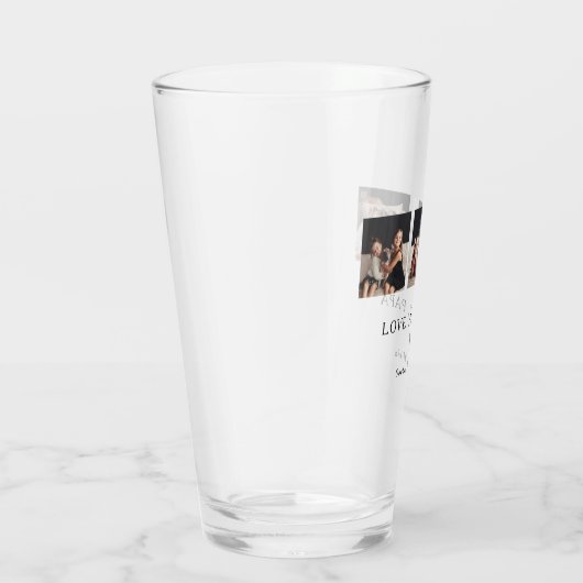 愛するパパ |写真3枚とハート タンブラーグラス (右)