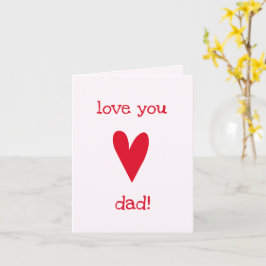 愛するパパ! |赤いハート父の日 カード