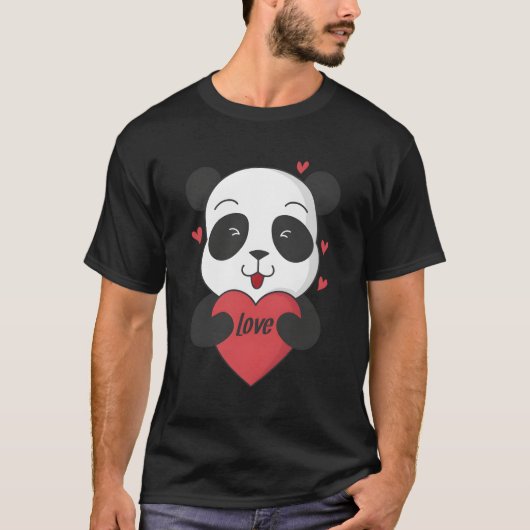 愛するパンダのクマ Tシャツ (正面)