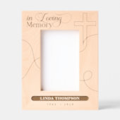 愛するパーソナライズされたメモリの木製フォトクロス レーザー彫刻フレーム (正面)