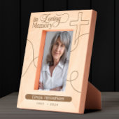愛するパーソナライズされたメモリの木製フォトクロス レーザー彫刻フレーム