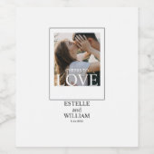 愛するパーソナライズされた応援 ワインラベル (シングルラベル)