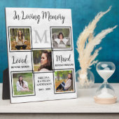 愛するパーソナライズされた記憶フォトコラージュ記念碑 フォトプラーク (側面)