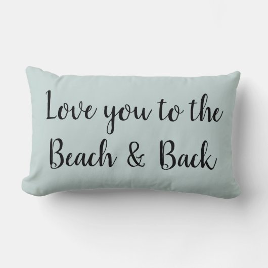 愛するビーチとバック装飾用クッション ランバークッション (正面)