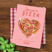 愛するピザおもしろい愛好家バレンタインデー シーズンカード