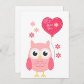 愛するピンクのバレンタインデー シーズンカード (正面/裏面)