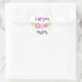 愛するピンクの花ママの日 スクエアシール (バッグ)