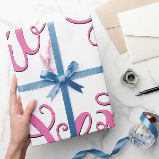 愛するピンク ラッピングペーパー