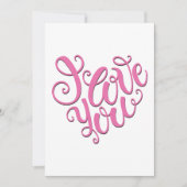 愛するピンク 招待状 (正面)