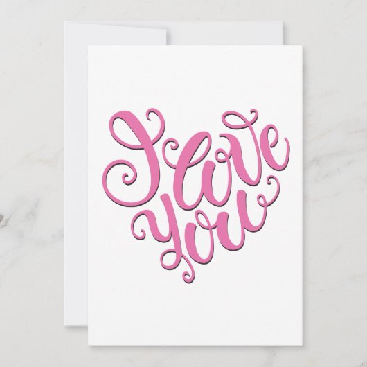 愛するピンク 招待状 (正面)