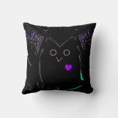 「愛するフクロウ」ポリエステル16" x 16"装飾用クッション クッション (裏面)