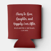 愛するブルゴーニュ赤エレガントな結婚式応援 缶クーラー (裏面)