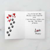愛するプードルカードから母の日を楽しむ カード (内部)