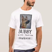 愛するペットのご冥福をお祈りします 永遠に心に Tシャツ (正面)