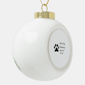 愛するペットのメモリアルに名前を入れて セラミックボールオーナメント (左)