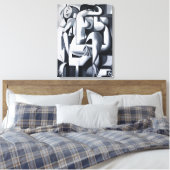 愛するペットのメモリアルキャンバス - オーダーメイドギャラリー キャンバスプリント (インサイチュ (寝室))