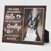 愛するペットの写真記念プレート & 追悼の言葉 フォトプラーク (側面)