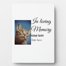 愛するペットの名前を偲ぶメモリアル フォトプラーク