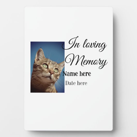 愛するペットの名前を偲ぶメモリアル フォトプラーク (正面)