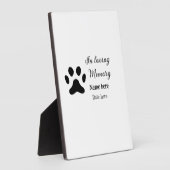 愛するペットの名前を偲ぶメモリアル フォトプラーク (側面)
