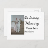 愛するペットの名前を偲ぶメモリアル ポストカード (正面/裏面)