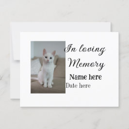 愛するペットの名前を偲ぶメモリアル ポストカード