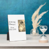 愛するペットの名前を追加したメモリアル品 葬儀 フォト フォトプラーク (側面)