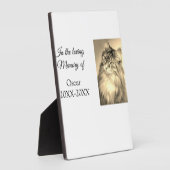 愛するペットの名前を追加したメモリアル品 葬儀 フォト フォトプラーク (側面)