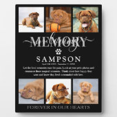 愛するペットの思い出の写真コラージュ フォトプラーク (正面)