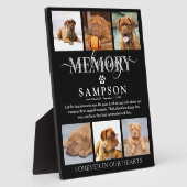 愛するペットの思い出の写真コラージュ フォトプラーク (側面)